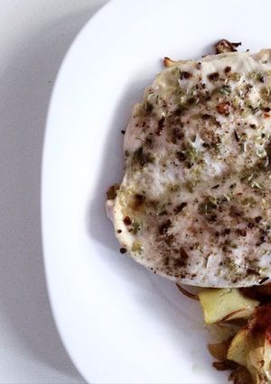 Una foto de Pechuga al horno con patatas