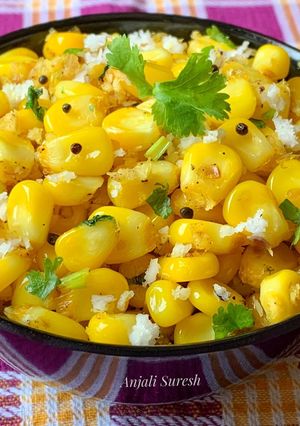 A picture of Sweet Corn Poriyal.