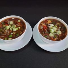 A picture of Hot and sour soup.