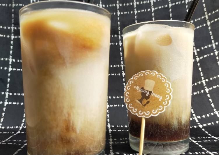 Ice Milk Coffee with Palm Sugar