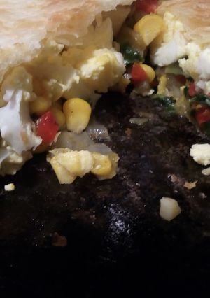 Una foto de Tarta de acelga y choclo