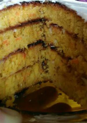 Una foto de Pastel de zanahoria sin horno fácil