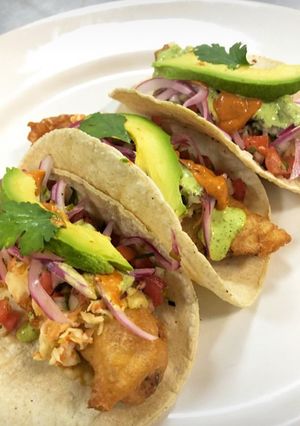 Una foto de Tacos de pescado estilo Ensenada (B.C)
