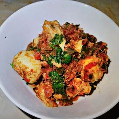 A picture of Egg curry#themechallenge#eggs.
