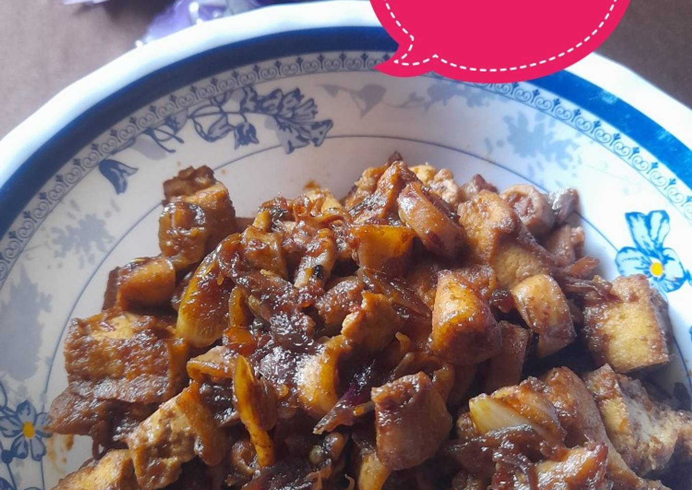 Cumi asin kecap + tahu