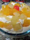 Labneh creamy fruit cocktail 5 minute dessert