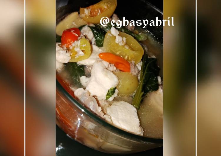 Soup fillet ikan kakap kuah bening simple