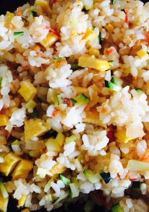 Hình của món Cơm chiên bằng nồi cơm điện ở nước bạn.