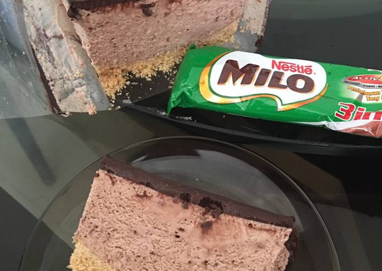 Cara Gampang Menyiapkan Milo ice cream cake Anti Gagal