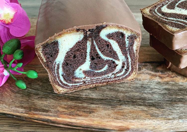 La Recette Pas à Pas Cake marbré de François Perret  @4PassionFood #dessert