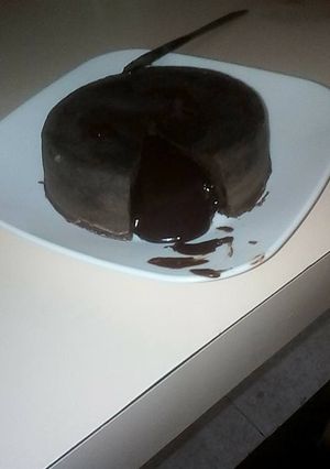 Una foto de Coulant de chocolate