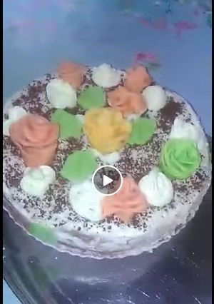 O poză a rețetei Tort cu cremă de lămâie și cremă de ciocolată.