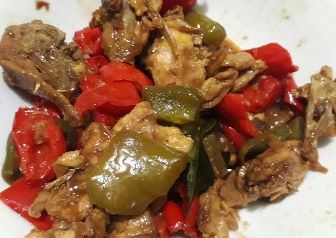 Cara Memasak Resep Ayam paprika saori lada hitam