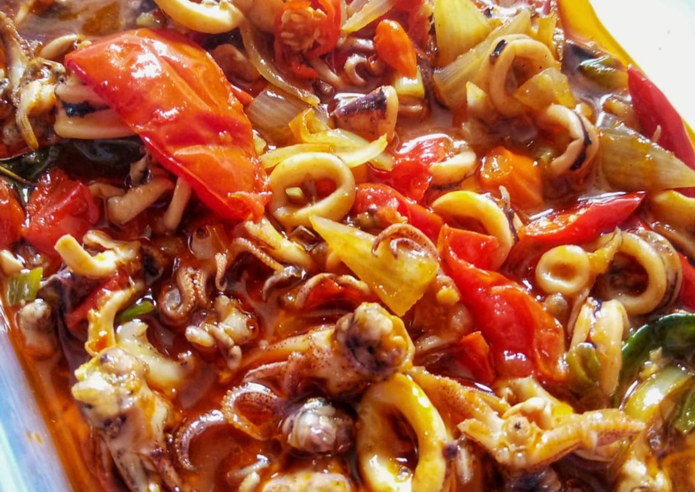Cumi Saus Tiram Pedas