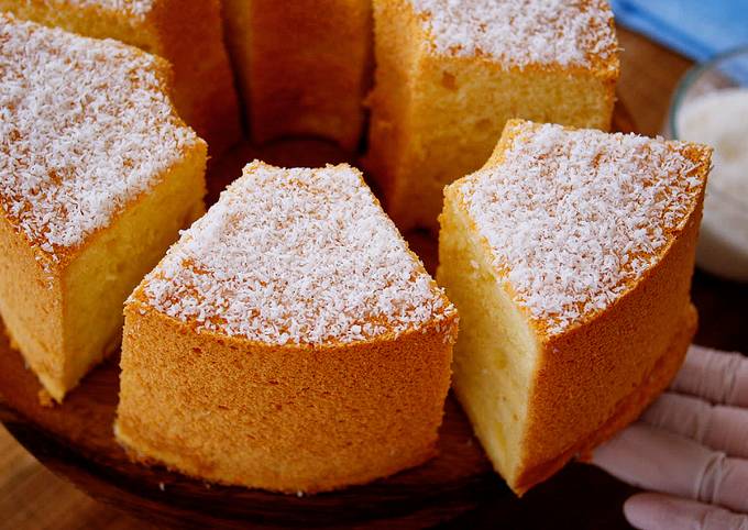 Fluffy and Moist♪ How to make Coconut Chiffon Cake Recipe by Fumie's Recipe  - Cookpad
