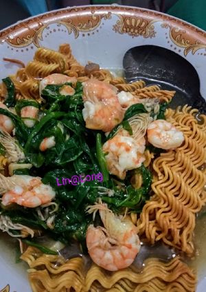 Foto resep Mie kering udang Simpel😂🦐🦐