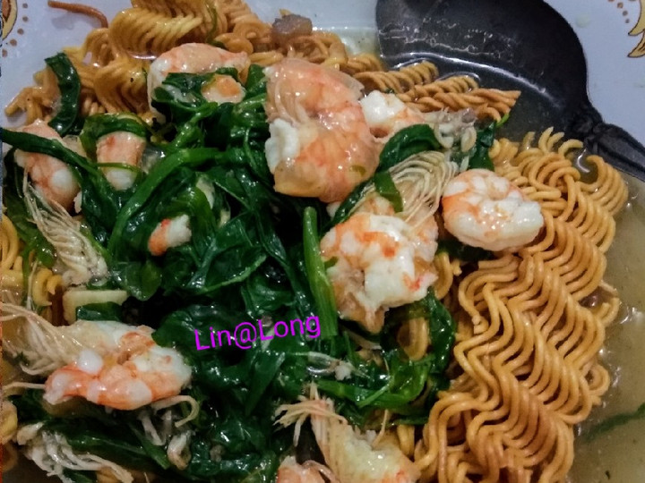 Resep Mie kering udang Simpel😂🦐🦐 Anti Gagal
