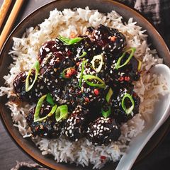 Cheats Sticky Hoisin Meatballs A picture of Cheats Sticky Hoisin Meatballs.