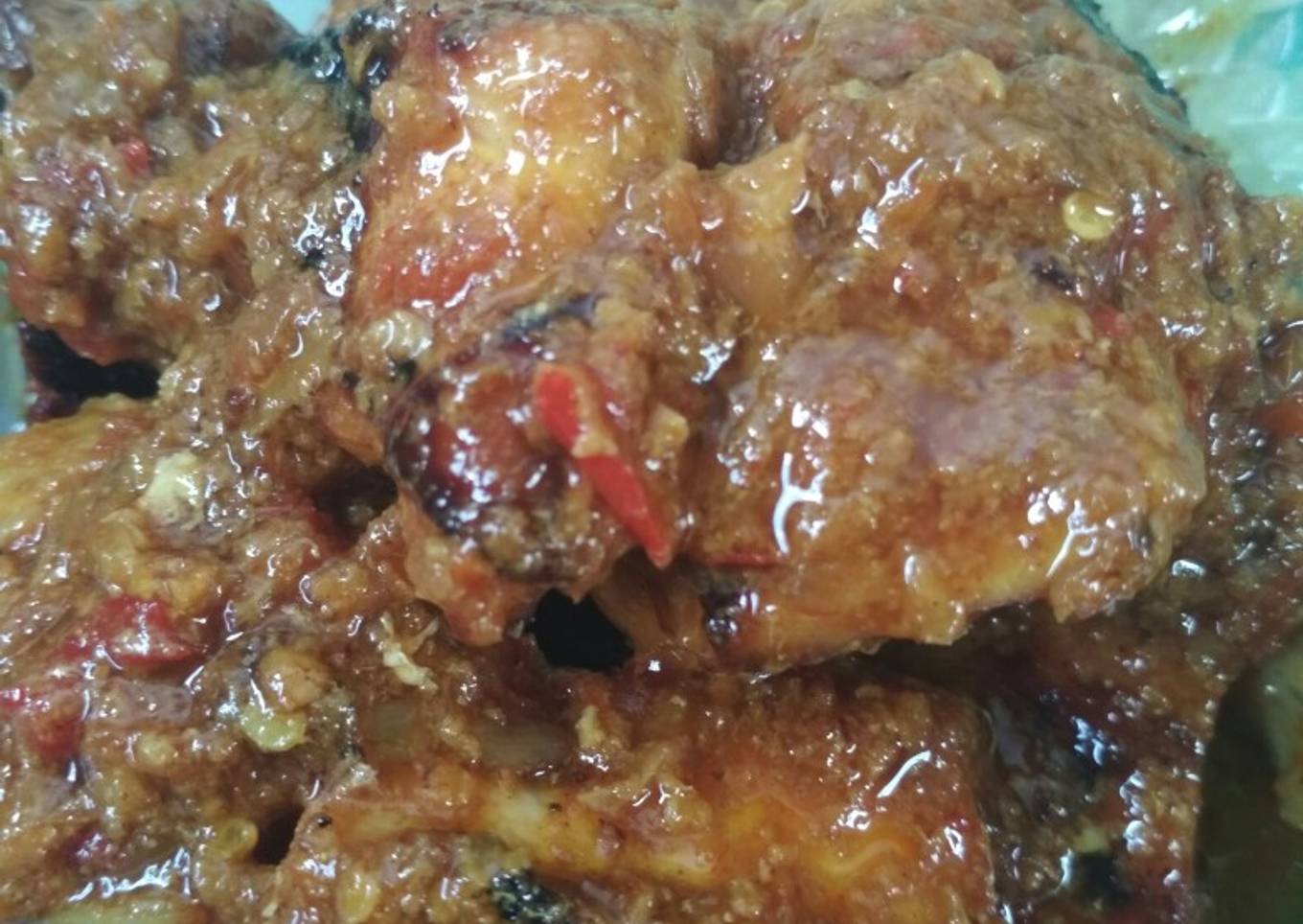 (non halal) daging Babi bakar masak rica rica
