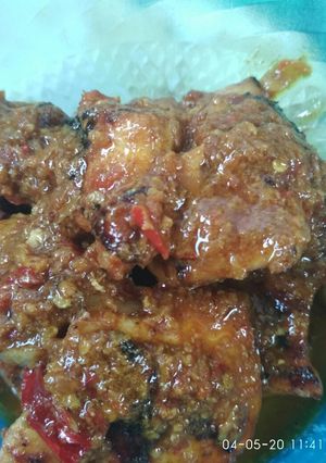 Foto resep (non halal) daging Babi bakar masak rica rica