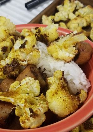 A picture of Baked Curry Cauliflower.