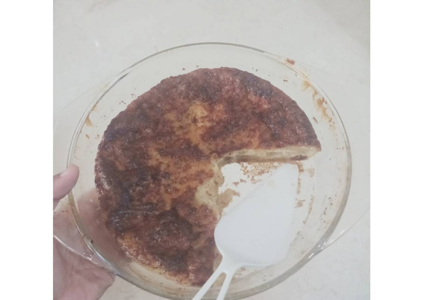 Pudding roti cane (panggang)