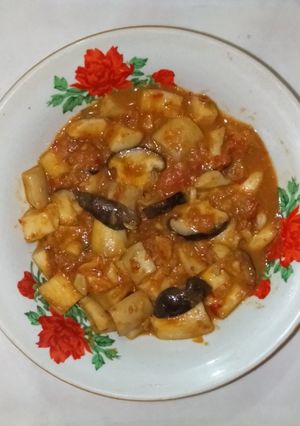 Foto resep Jamur King Oyster tumis pedas