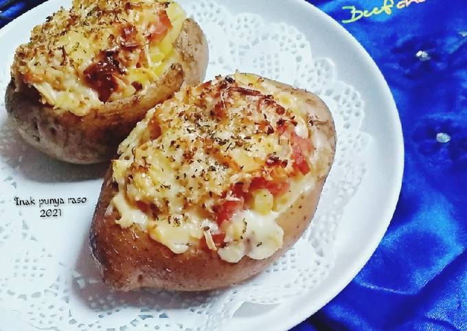 Resep: Baked Potato Beef Cheese Murah