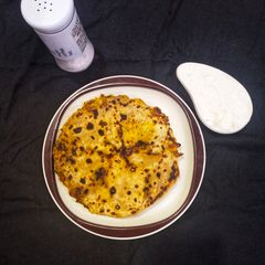 Veg aloo paratha A picture of Veg aloo paratha.