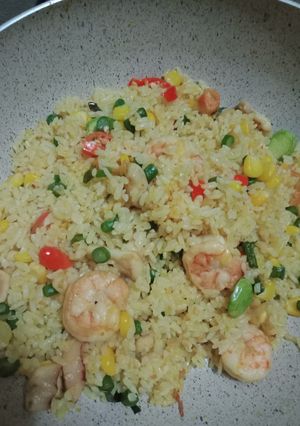 Foto resep Nasi Goreng Seafood with mix Vegetables