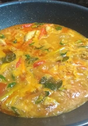 Foto resep Asam pedas telur tenggiri dan udang
