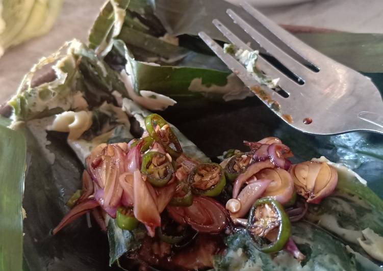 Cara Membuat #72 Pepes Bayam isi daging Anti Gagal