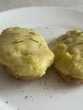 Patates amb brandada de bacallà gratinades al forn