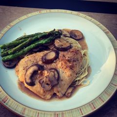 A picture of Chicken Marsala.