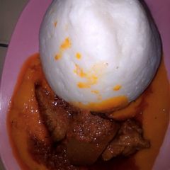 Tuwo Rice and gbegiri (beans soup) A picture of Tuwo Rice and gbegiri (beans soup).