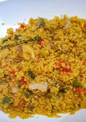 A picture of Coconut celery couscous.