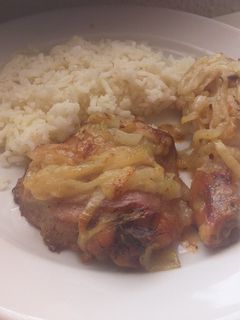 Sült csirkecomb recept fotója
