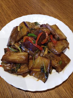A picture of Eggplant with Black Vinegar.