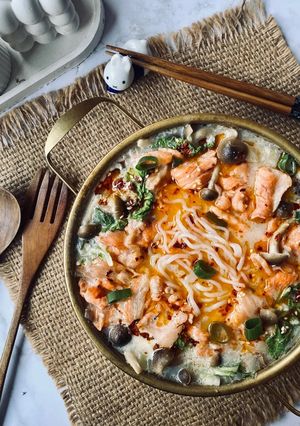 Foto resep Salmon Miso Nabe