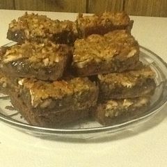 A picture of German Chocolate Pecan Pie Bars.
