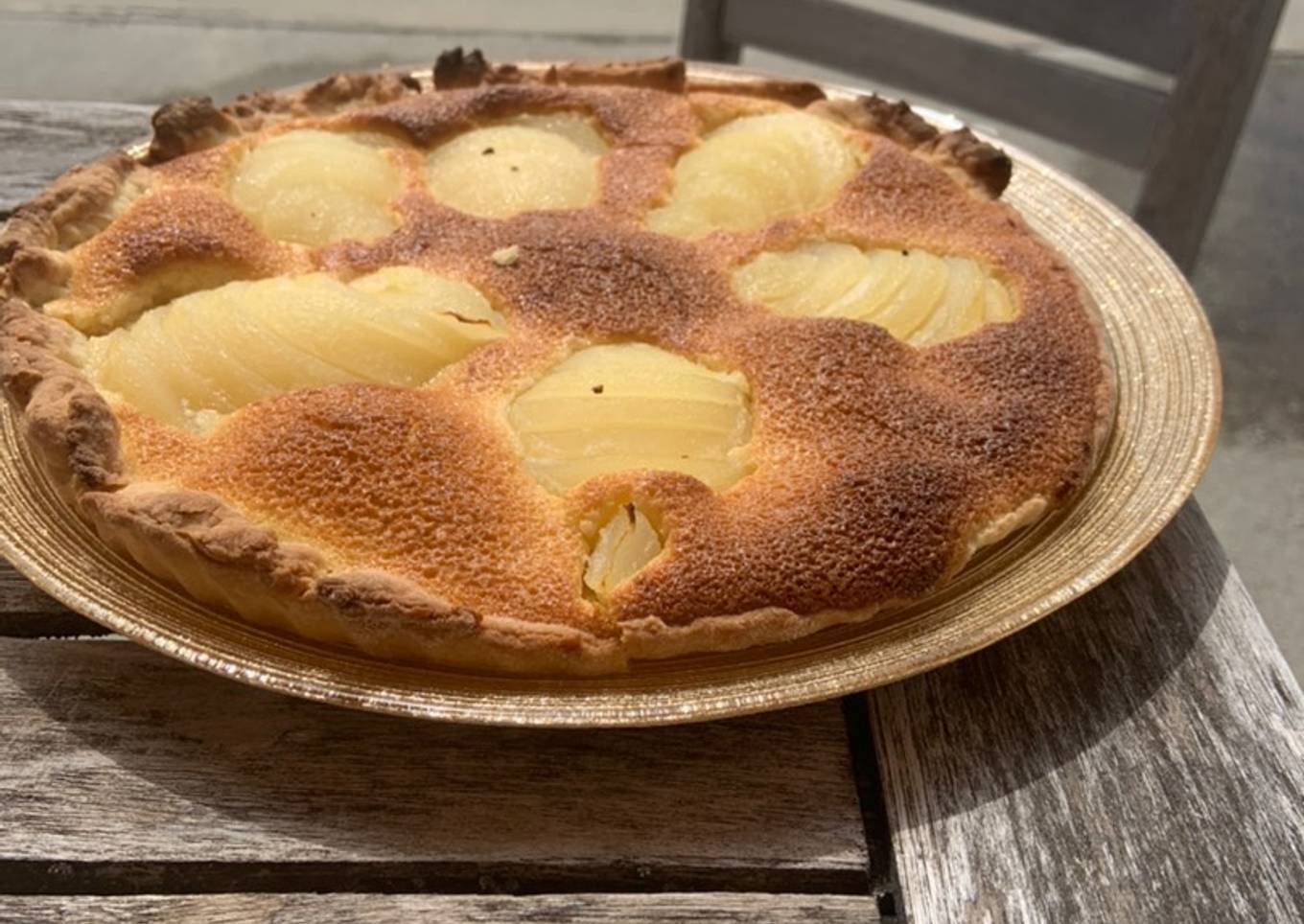 Tarte amandine aux poires