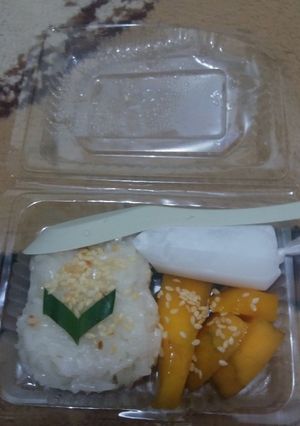 Foto resep Khao niaow ma muang aka mango sticky rice aka ketan mangga