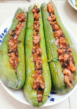 Hình của món Cà phổi hấp thịt.