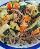 Noodles soba con verduras