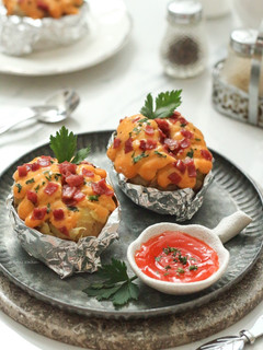 Foto resep Smoked Beef & Cheese Baked Potato