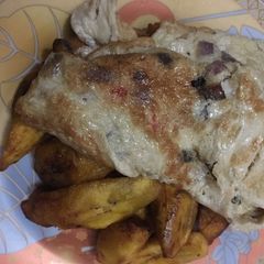 A picture of Fried plantain and egg.