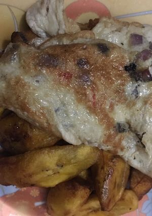 A picture of Fried plantain and egg.