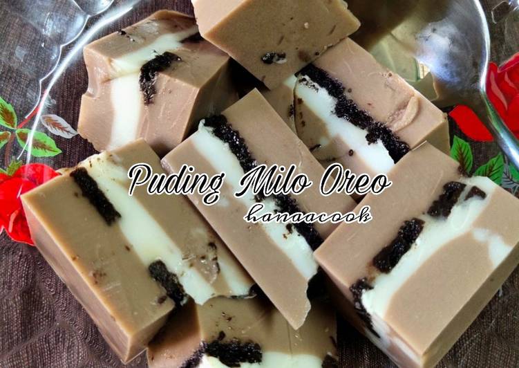 Puding Milo Oreo