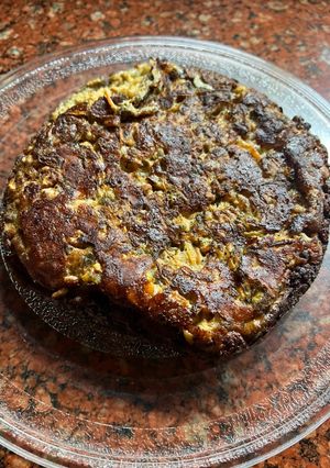 Una foto de TORTILLA DE ZANAHORIAS, MUZARELLA Y NUECES