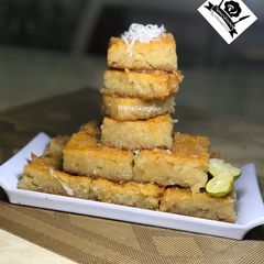 Basbousa (The semovita cake) A picture of Basbousa (The semovita cake).